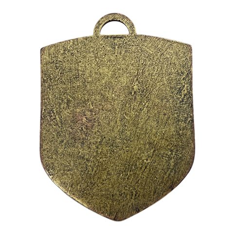 KARLSTEJN CASTLE, MEDIEVAL SHIELD, ZINC, OLD BRASS