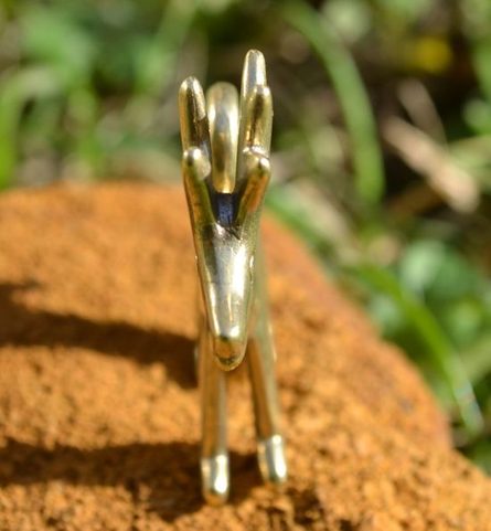 CELTIC STAG PENDANT, LA TENE, OPPIDUM STRADONICE, REPLICA, BRONZE