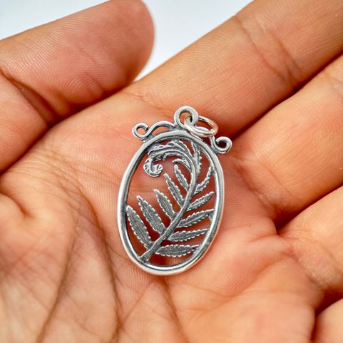 FERN, SILVER PENDANT