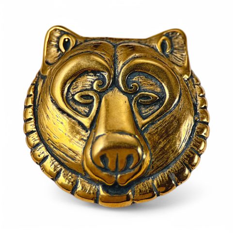 BÄR, KOPF, ANHÄNGER, BRONZE