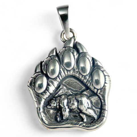 BEAR - BEAR TRACK, PENDANT, SILVER 925/1000 12G