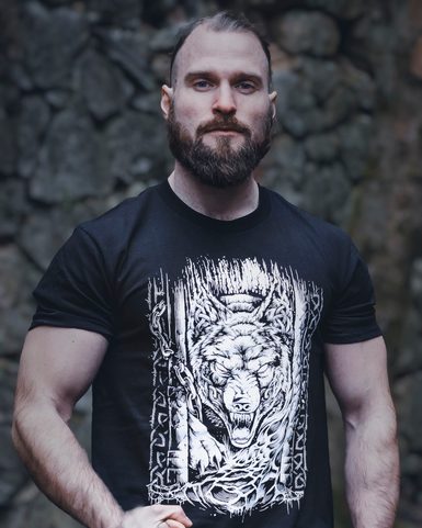 FENRIR MEN'S T-SHIRT  B&W