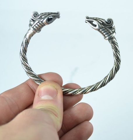 DREKI, VIKING STERLING SILVER BRACELET