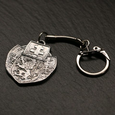CZECHOSLOVAK LEGION, COAT OF ARMS, KEY RING, ZINC