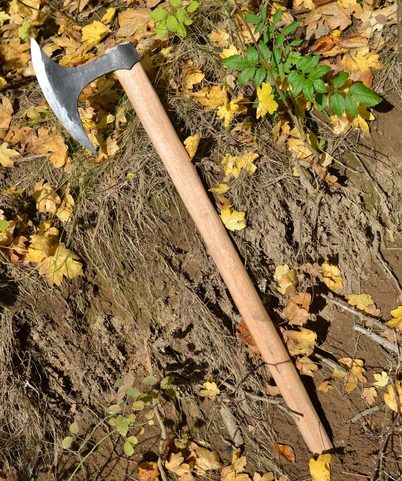 HAND FORGED SLAVIC AXE, REPLICA, ISLAND OF LEDNICA, POLAND, XI. CENTURY