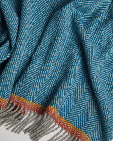 FOXFORD SLANEY CASHMERE AND LAMBSWOOL THROW, IRELAND