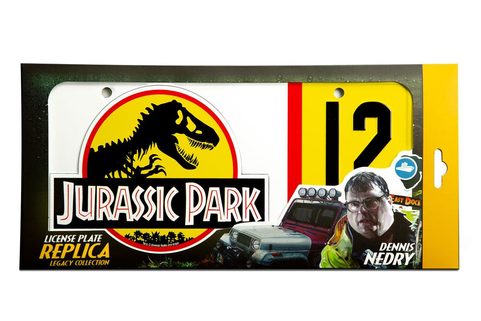 JURASSIC PARK REPLICA 1/1 DENNIS NEDRY LICENSE PLATE