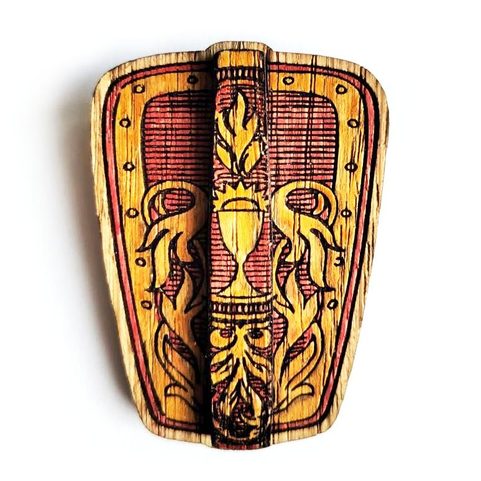 HAND-PAINTED HUSSITE PAVISE PIN