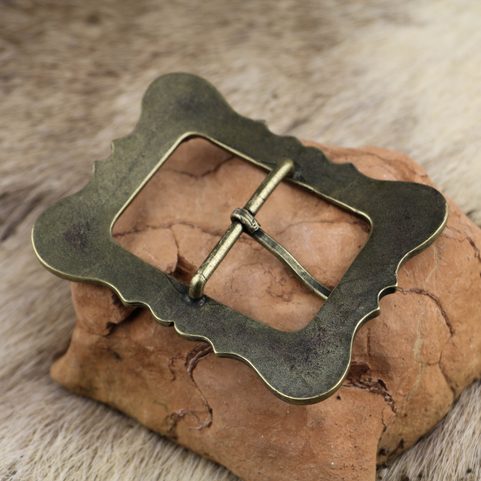 FLEUR - BOUCLE DE CEINTURE RENAISSANCE ZINC ANT. LAITON