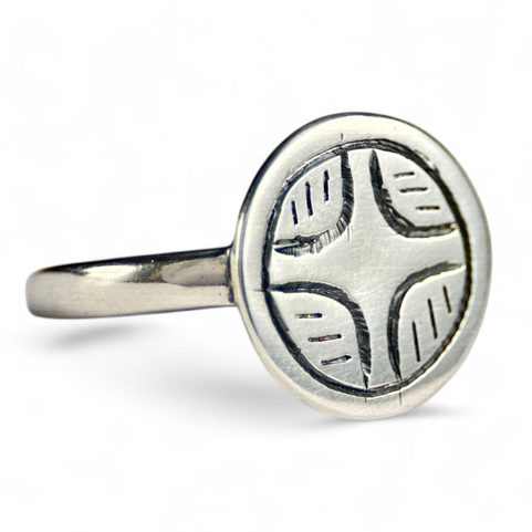 CROSS, MEDIEVAL RING, XIII. CENTURY, SILVER 925/1000