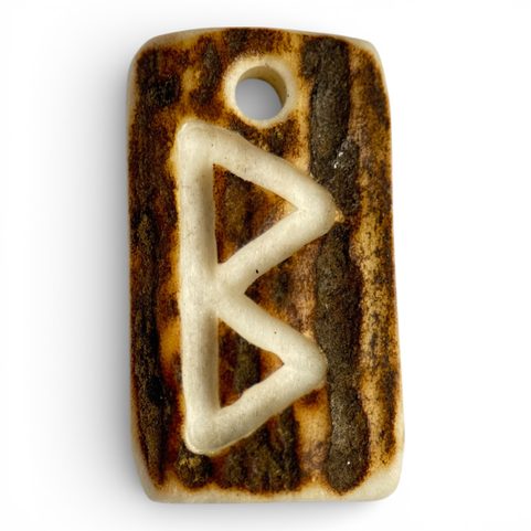 BERKANO, ANTLER RUNE PENDANT