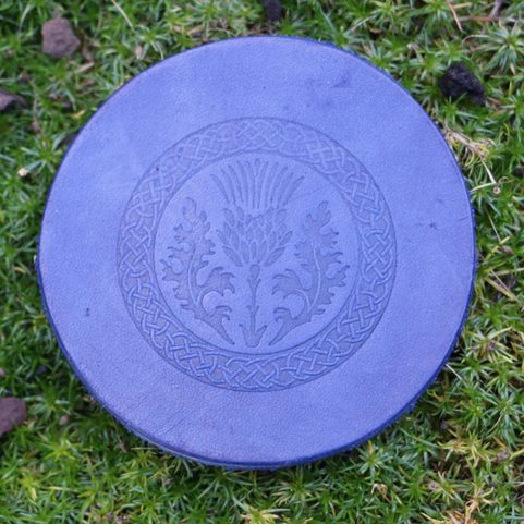 SCOTTISH THISTLE - LEATHER COASTER
