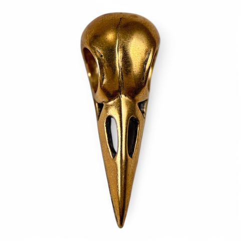 SKULL OF A CROW, BRONZE PENDANT