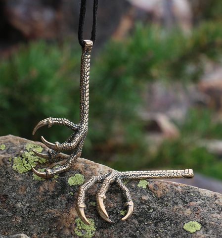 OISEAU GRIFFE PENDENTIF, BRONZE