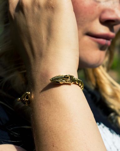DREKI, WIKINGERDRACHE, ARMBAND, BRONZE