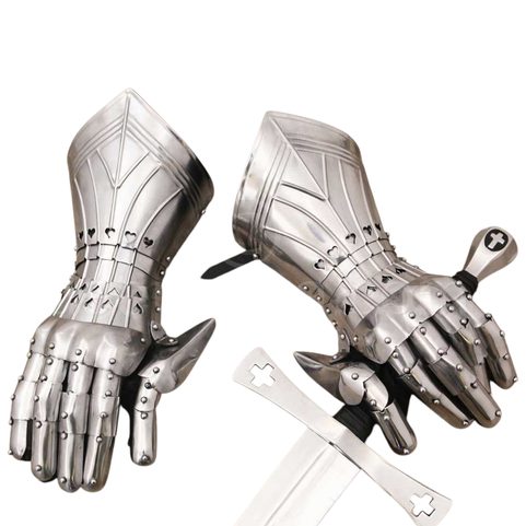 GOTHIC FINGER GLOVES WITH HEARTS