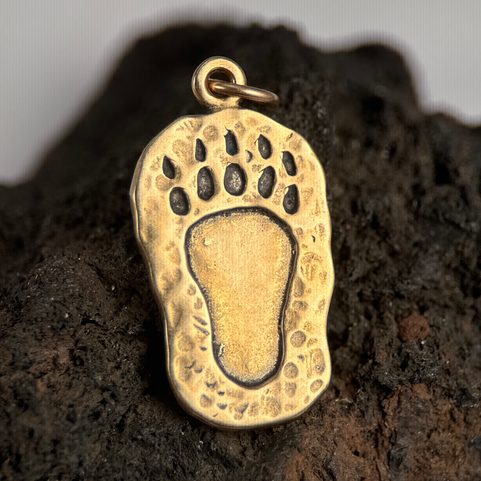BEAR PRINT, BRONZE PENDANT