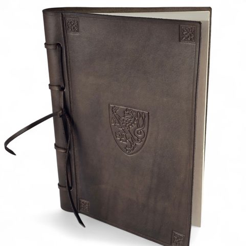 BOHEMIA, MEDIEVAL LEATHER NOTEBOOK, UNLINED, BROWN