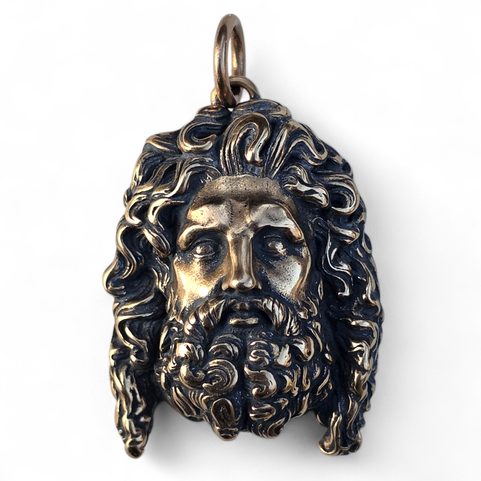 DIEU GREC ZEUS, PENDENTIF EN BRONZE