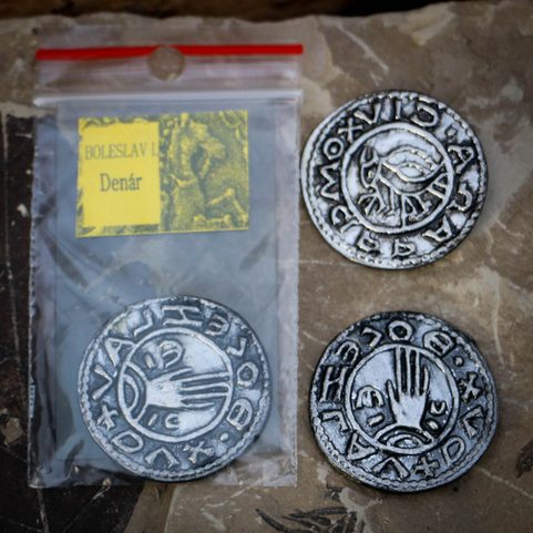 DENARIUS BOLESLAUS I, DUKE OF BOHEMIA, TIN REPLICA
