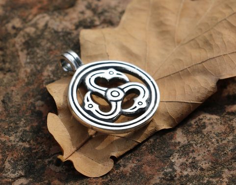 EAGLE TRISKELE, SILVER PENDANT
