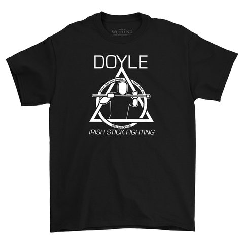 DOYLE STYLE, IRISH STICK FIGHTING, BLACK MEN'S T-SHIRT