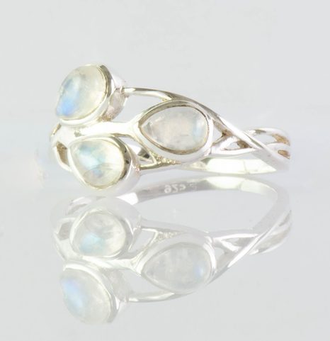 ELVEN, RING, MOONSTONE SILVER 925/1000
