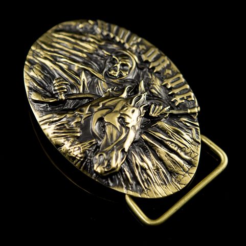 RIDE OR DIE, BOUCLE DE CEINTURE, LAITON