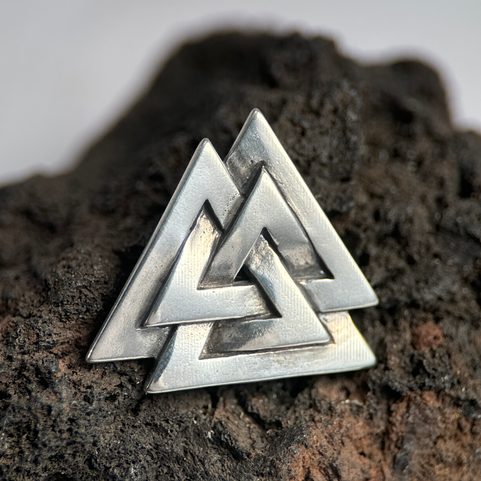 VALKNUT, SILVER VIKING PENDANT, AG 925