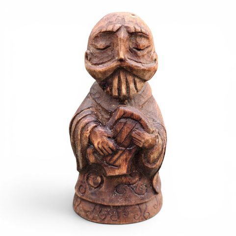 IRISH BARD DAOINE SÍ, CARVED STATUE