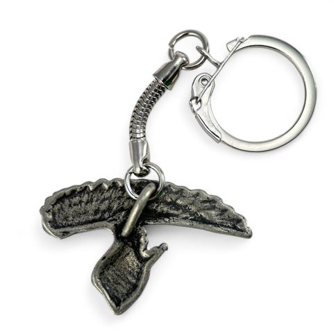 PŘEMYSL OTAKAR II, KNIGHT, HELMET KEY RING ZINC ANTIQUE SILVER