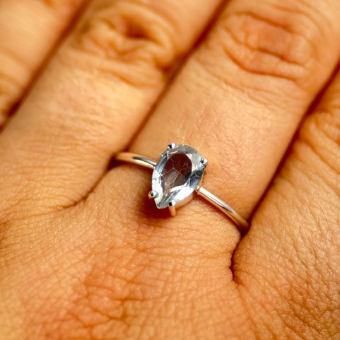 VIENNA, RING, BLUE TOPAZ, SILVER 925/1000