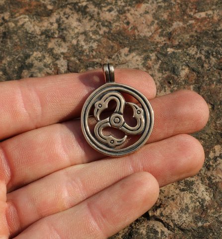 EAGLE TRISKELE, BRONZE PENDANT