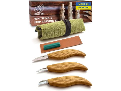 S15 - STARTER CHIP AND WHITTLE KNIFE SET WITH ACCESSORIES