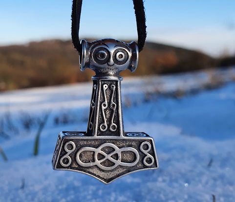THOR HAMMER - MJÖLLNIR, MASSIVE PENDANT, SILVER