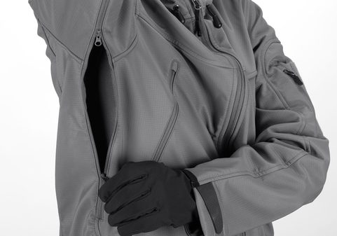 HARPAGUS SOFTSHELL HOODY JACKET - SOLID ROCK
