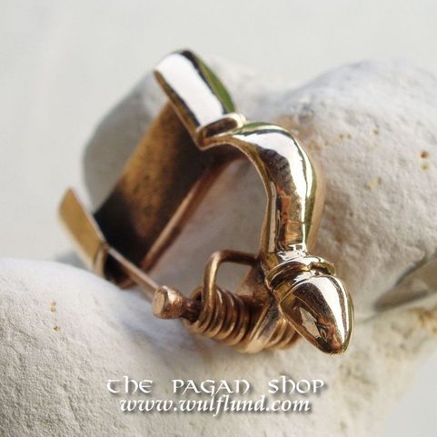 SMALL ROMAN FIBULA, BRONZE REPLICA
