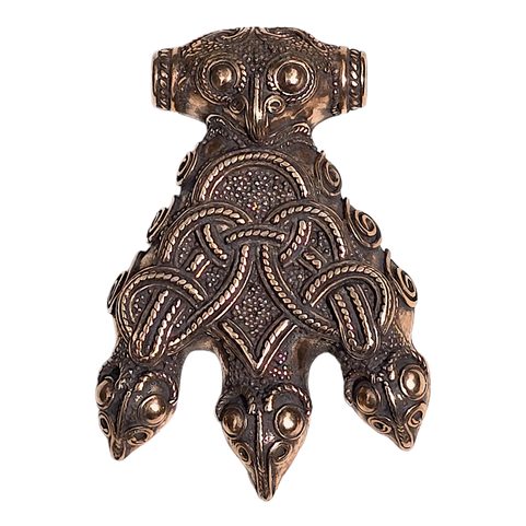 CORBEAU THOR'S HAMMER, HEDEBY, HAITHABU, RÉPLIQUE, BRONZE