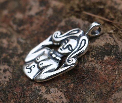 CELTIC GODDESS, SILVER PENDANT