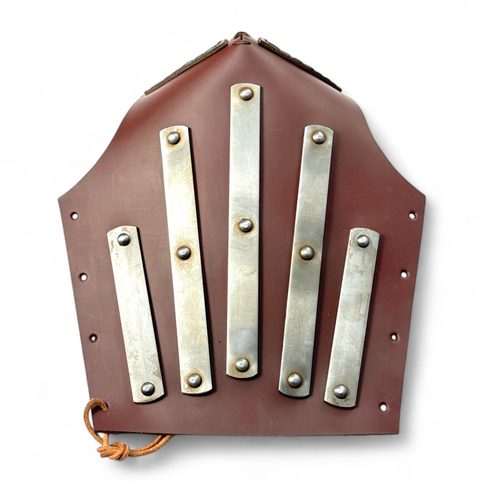 VARYAG - LEATHER BRACER WITH IRON STRIPES - 1 PIECE