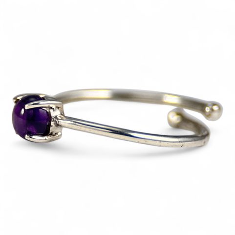 YENNEFER, RING, AMETHYST SILVER 925/1000