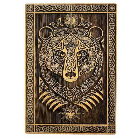 BEAR - WOODEN WALL PICTURE 21X30CM