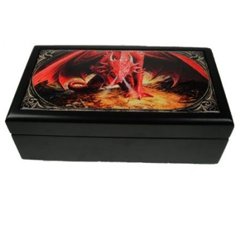 DRAGON, TILE BOX, 22 CM