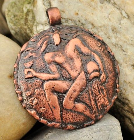 AQUARIUS, ZODIAC, PENDANT