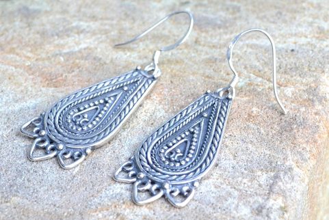 LADA, SILVER SLAVIC EARRINGS, AG 925