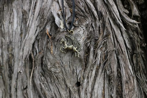 PEGASUS, PENDANT, ZINC ANTIQUE BRASS