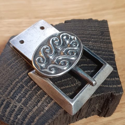 MEDIEVAL BELT BUCKLE GREAT MORAVIA SILVER 32G