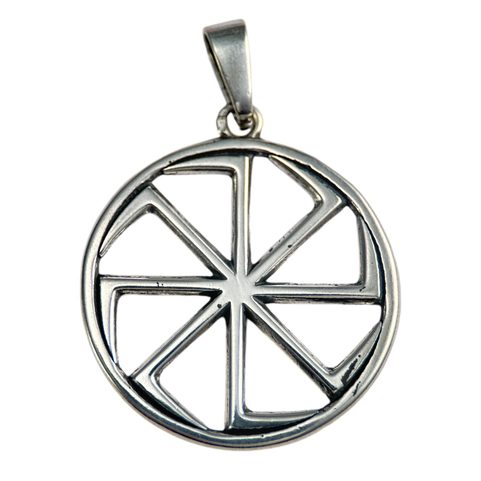 KOLOVRAT, SLAWISCHER TALISMAN AUS SILBER, AG 925
