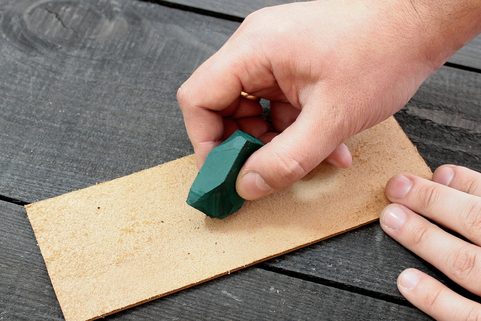 LEATHER STROP FOR POLISHING WITH P1 POLISHING COMPOUND
