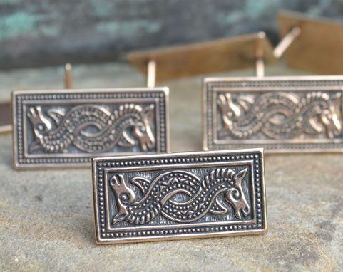 SLEIPNIR, VIKING BELT CONCHO, BRONZE